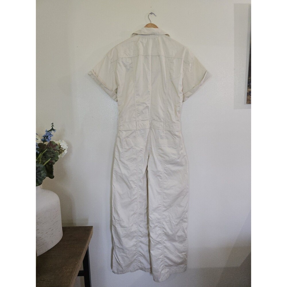 Zara Cream Short-Sleeve Utility Jumpsuit - Picture 6 of 12